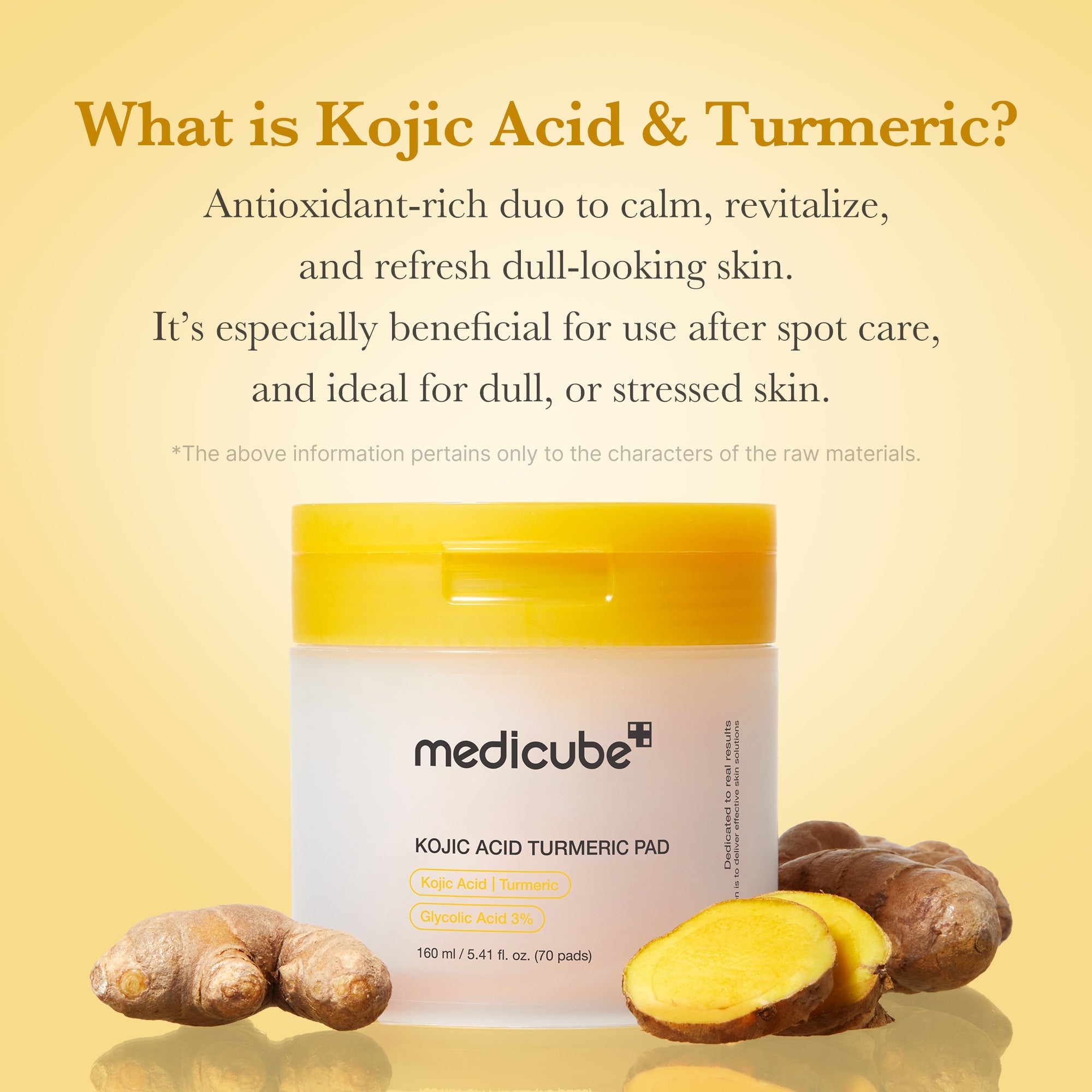Medicube Kojic Acid Turmeric Pad 160ml (70 Pads) - Al Himyan Perfumes | عطور هميان | Oud & Luxury Fragrances - Medicube