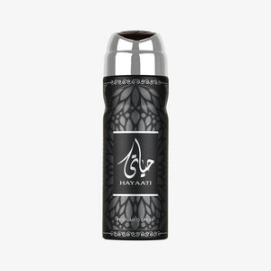 Lattafa Hayaati Silver Unisex Body Spray 200ml bottle