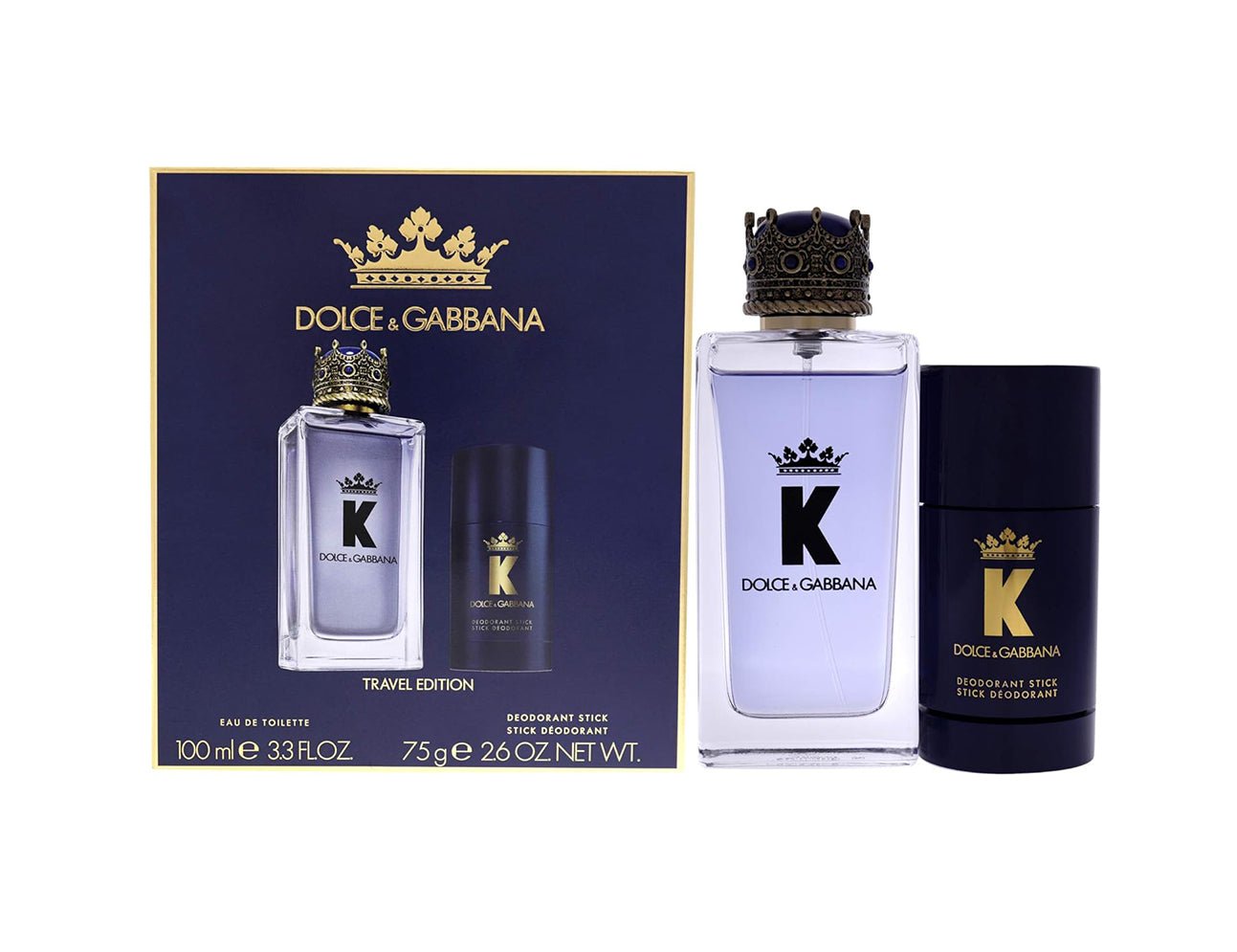 D&G KING EDT 100ML+75ML DEO STICK SET - Al Himyan Perfumes | عطور هميان | Oud & Luxury Fragrances - Dolce & Gabbana