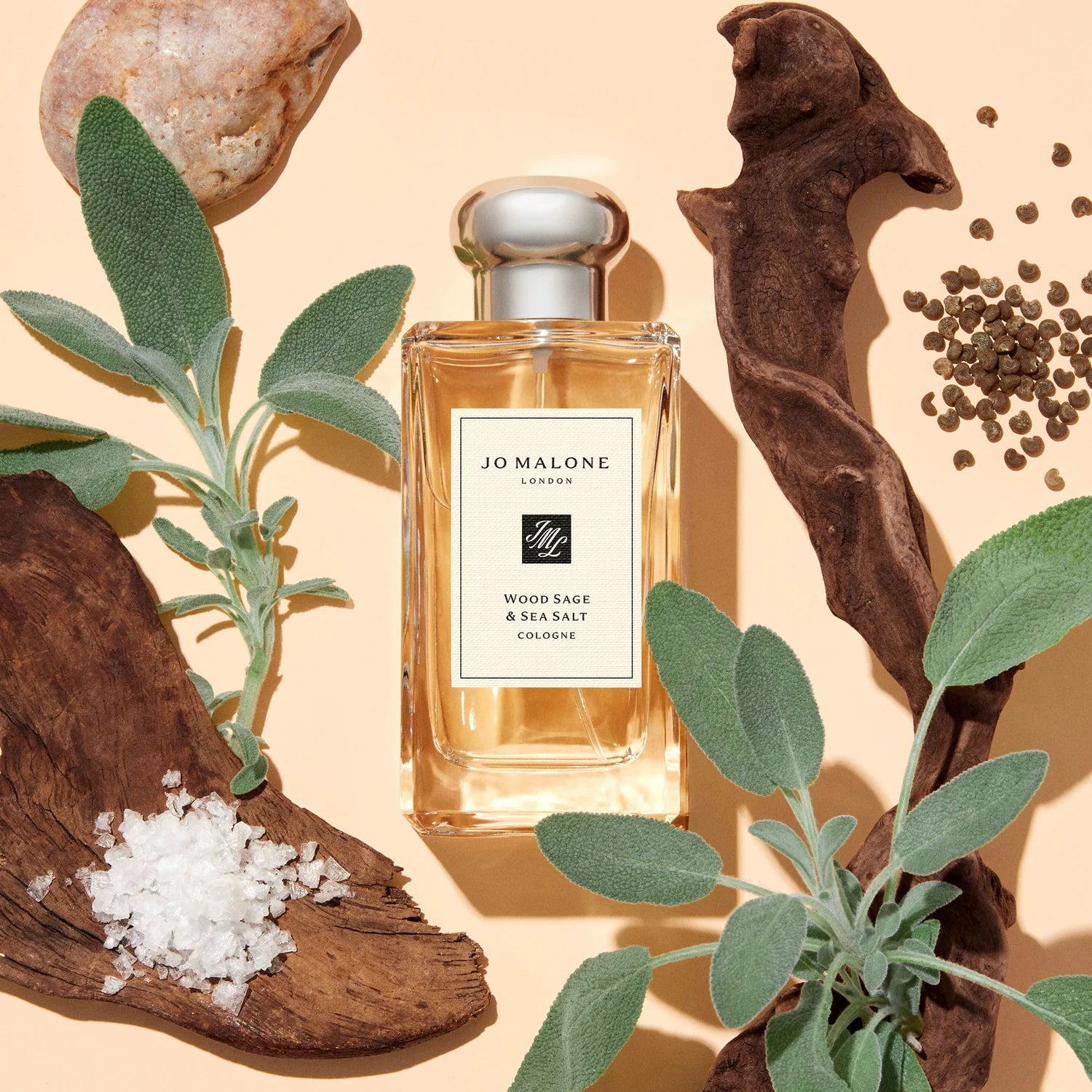 JO MALONE WOOD SAGE & SEA SALT UNISEX COLOGNE 100ML - Al Himyan Perfumes | عطور هميان | Oud & Luxury Fragrances - JO MALONE