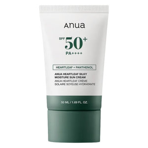 Anua Heartleaf Silky Moisture Sun Cream Spf 50+ Pa++++ 50ml bottle