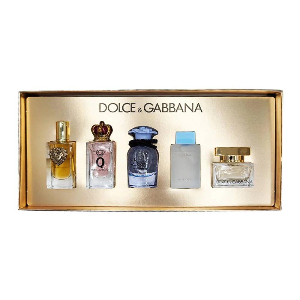 Dolce & Gabbana Mini Set 4 x 5ml + Light Blue EDT 4.5ml - Al Himyan Perfumes | عطور هميان | Oud & Luxury Fragrances - Dolce & Gabbana Main image