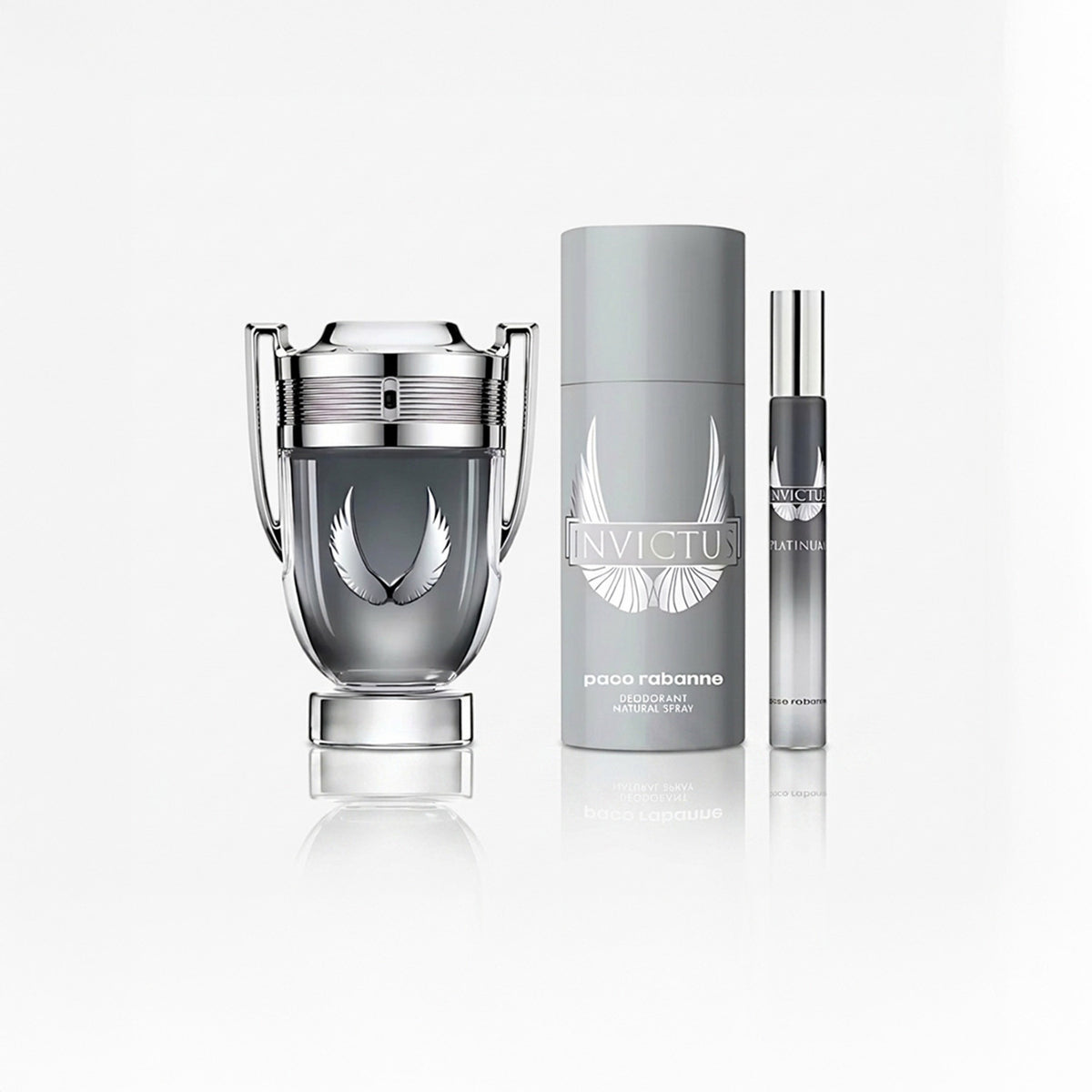 PACO RABANNE INVICTUS FÜR HERREN EDT 100ML 3-TEILIGES GESCHENKSET F