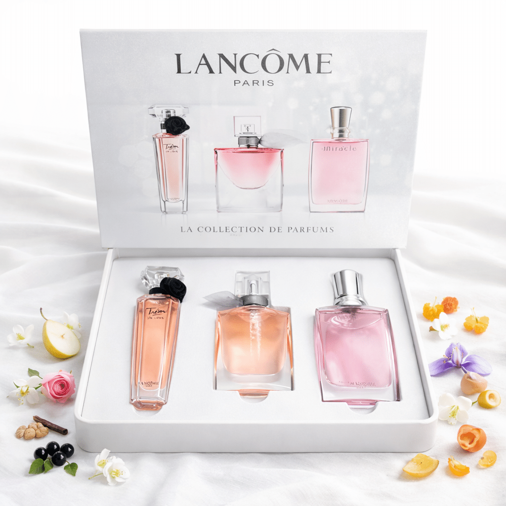 Lancome Mini Set EDP 2 x 5ml Miracle + Tresor in Love + YSL Paris EDP 7.5ml + Cacharel Anais Anais EDT 6ml - Al Himyan Perfumes | عطور هميان | Oud & Luxury Fragrances - Lancome