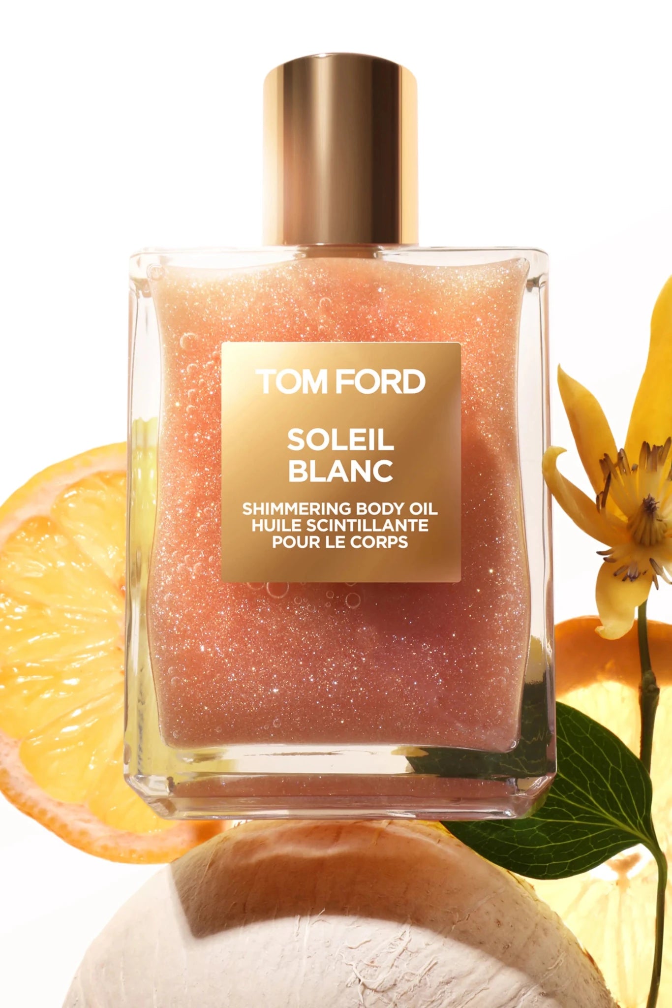 TOM FORD SOLEIL BLANC ROSE GOLD SHIMMERING BODY OIL UNISEX 100ML - Al Himyan Perfumes | عطور هميان | Oud & Luxury Fragrances - Tom Ford