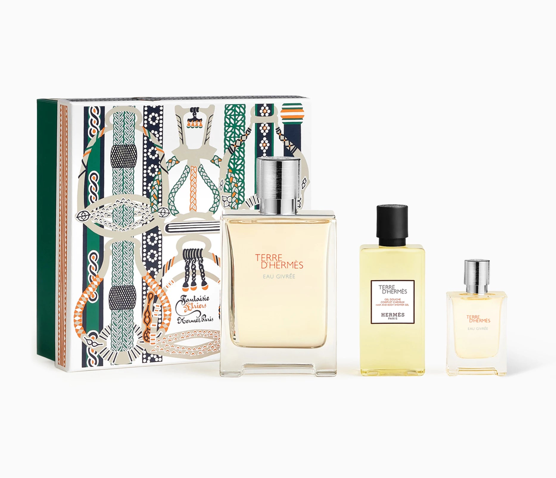 HERMÈS TERRE D'HERMÈS EAU GIVRÉE FOR MEN GIFT SET EDP 100ML+SH/GEL 80ML+EDP 12.5ML