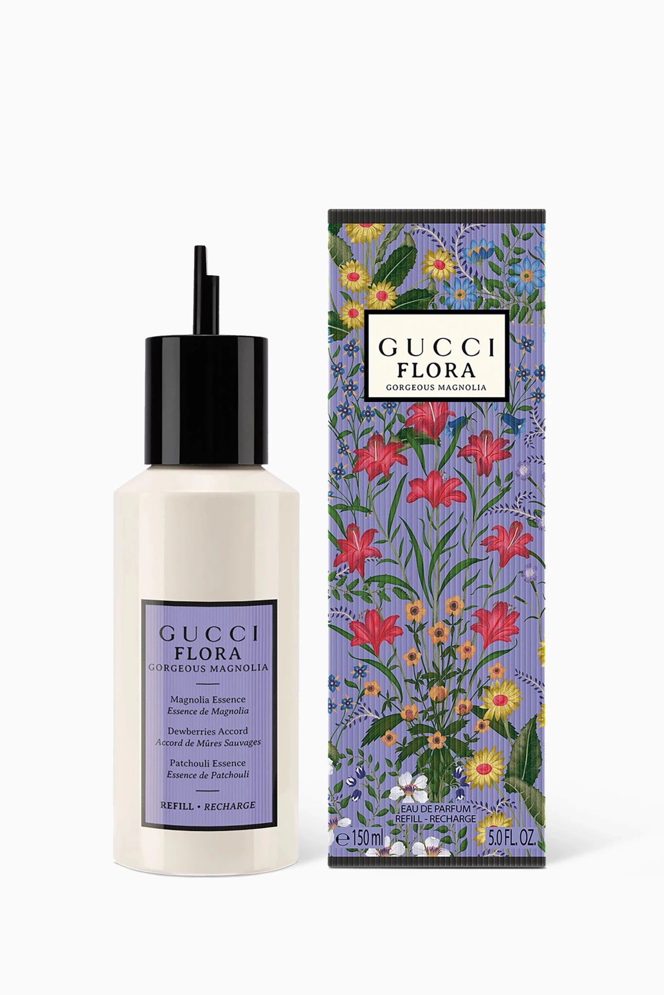 GUCCI FLORA GORGEOUS MAGNOLIA FOR WOMEN EDP 150ML REFILL - Al Himyan Perfumes | عطور هميان | Oud & Luxury Fragrances - Gucci