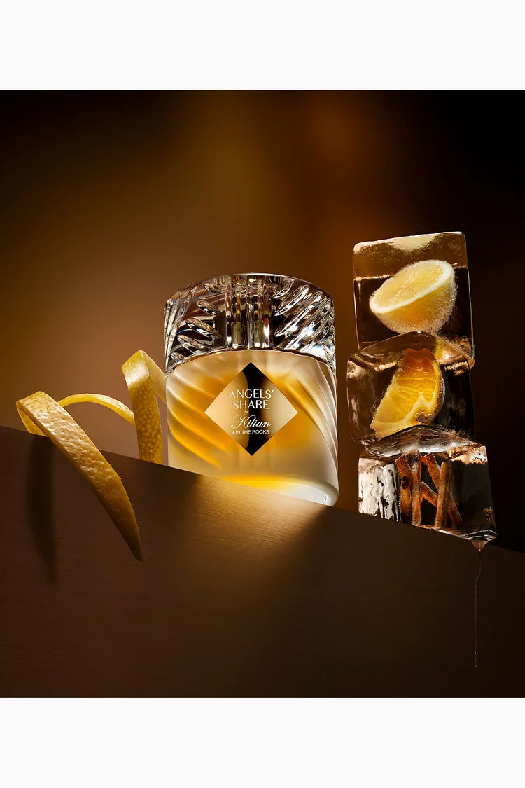 Kilian Angels' Share On the Rocks Eau de Parfum 100ml - campaign mood shot of the bottle