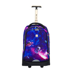 Wires Galaxy Planet Big Wheel School Bags Trolly Set of 3pcs