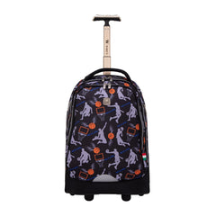 Wires Basketball Big Wheel School Bag Trolley Set of 3 (Lunch Bag & Pencil Case)