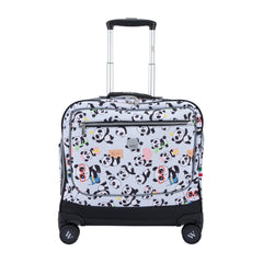 Wires Mist Panda 8 Wheels School Bag Trolley Set of 4(Lunch Bag & Pencil Case)+Lunch Box