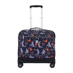 Wires Basketball 8 Wheels School Bag Trolley Set of 4(Lunch Bag & Pencil Case)+Lunch Box