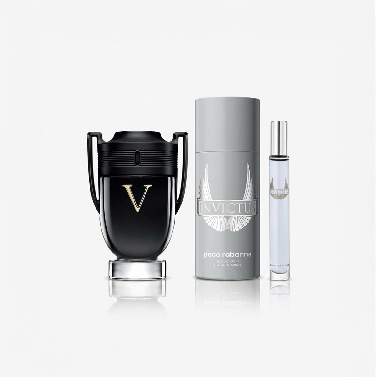 PACO RABANNE INVICTUS VICTORY EXTREME UNISEX EDP 100ML 3 PCS GIFT SET