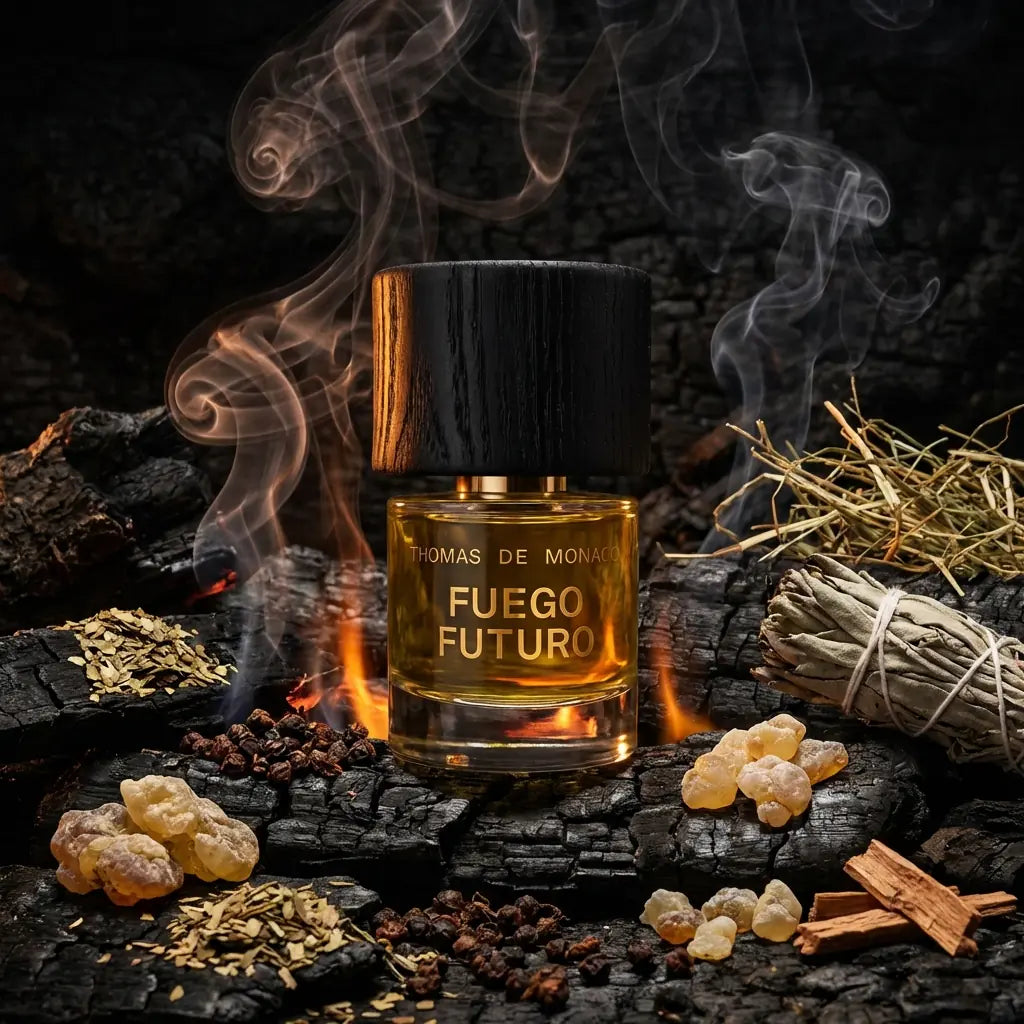 Thomas de Monaco Fuego Futuro Unisex Extrait de Parfum 50ml(c) bottle and box