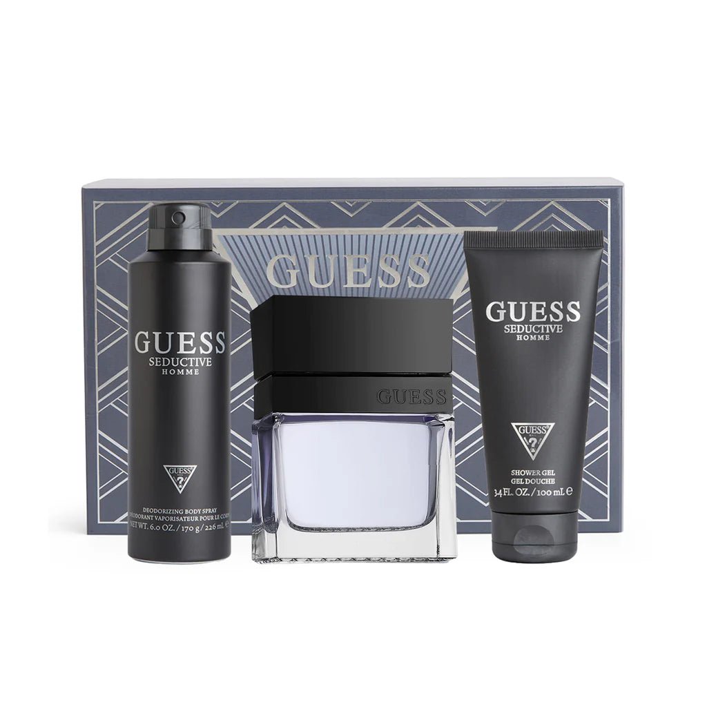 GUESS SEDUCTIVE HOMME SET FOR MEN 100ML+226ML+100ML - Al Himyan Perfumes | عطور هميان | Oud & Luxury Fragrances - Guess Main image
