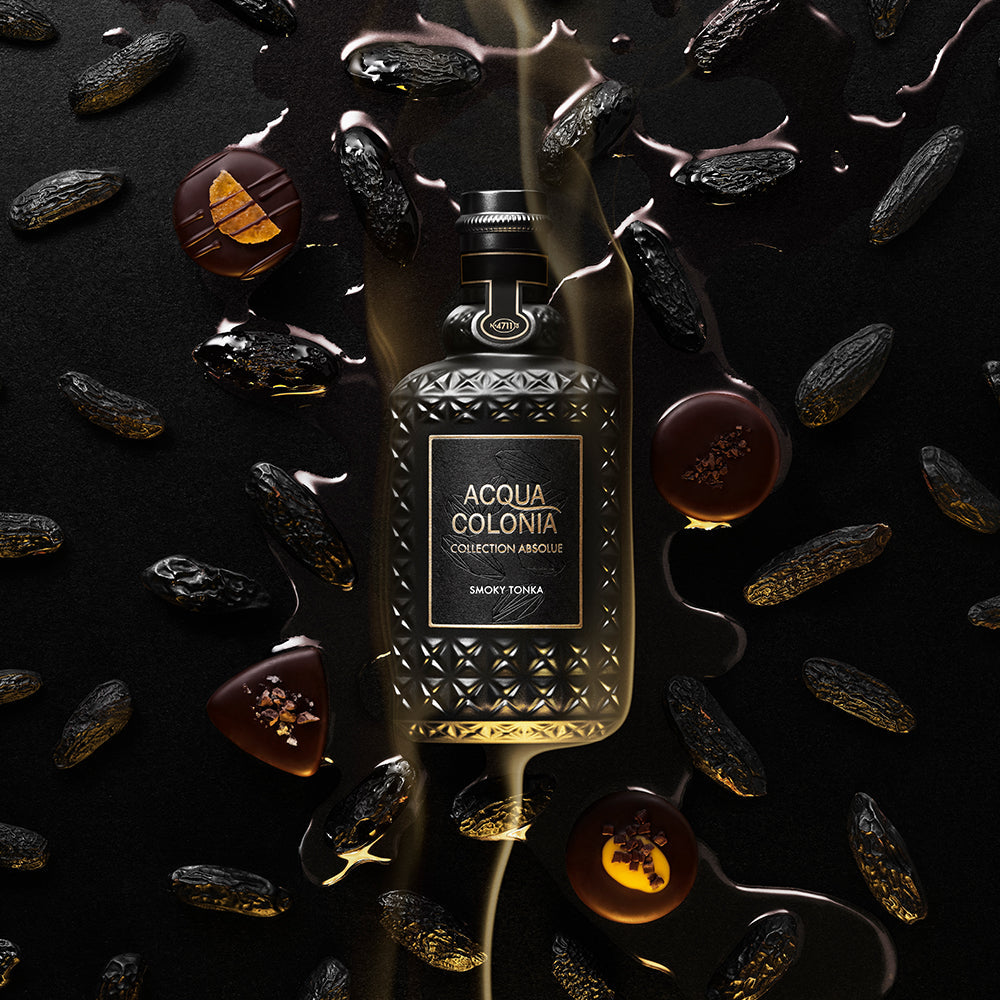 4711 Collection Absolue Smoky Tonka EDP Mood Shot with Cognac and Tonka Beans