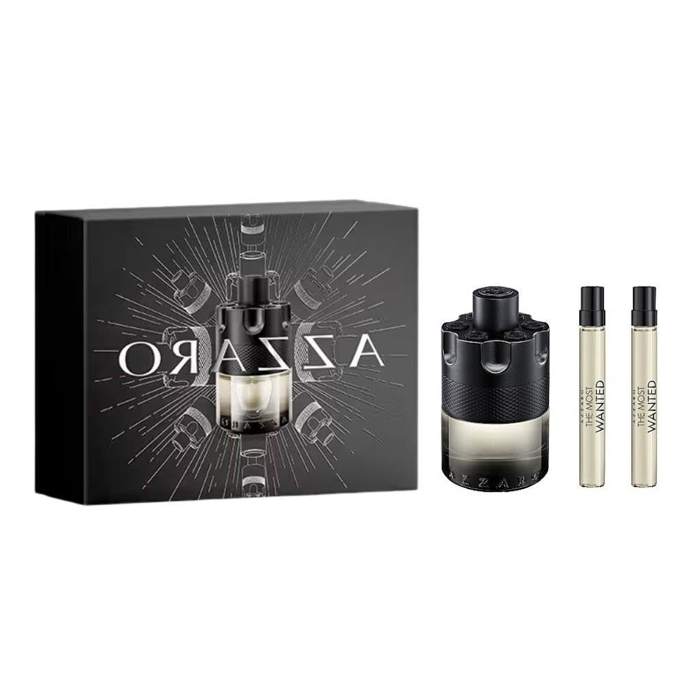 Azzaro The Most Wanted Gift Set EDT Intense 100ml + EDT Intense 2 x 10ml - Al Himyan Perfumes | عطور هميان | Oud & Luxury Fragrances - Azzaro Main image
