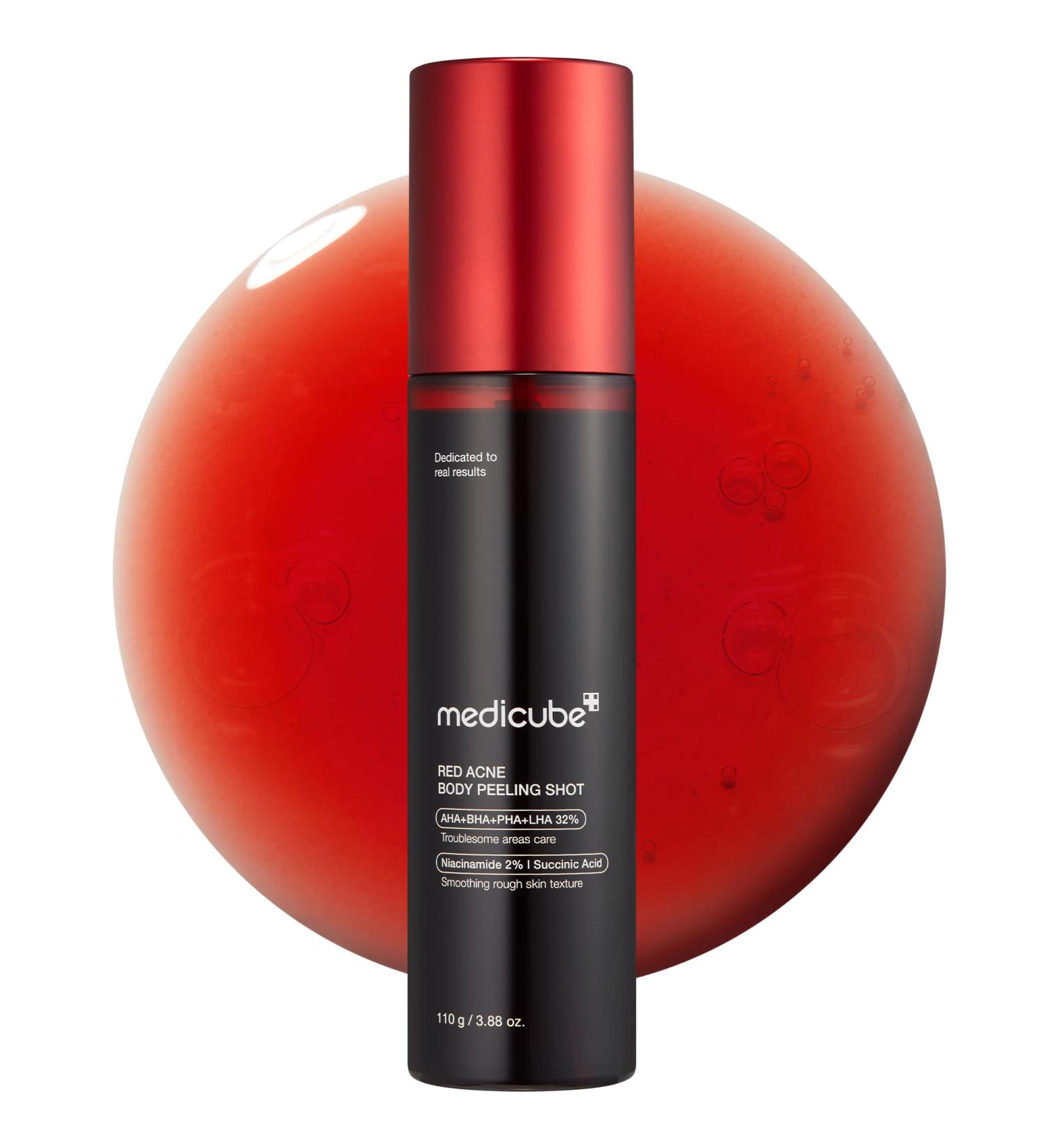Medicube Red Acne Body Peeling Shot Strawberry Skin Body Spray 110g - Al Himyan Perfumes | عطور هميان | Oud & Luxury Fragrances - Medicube