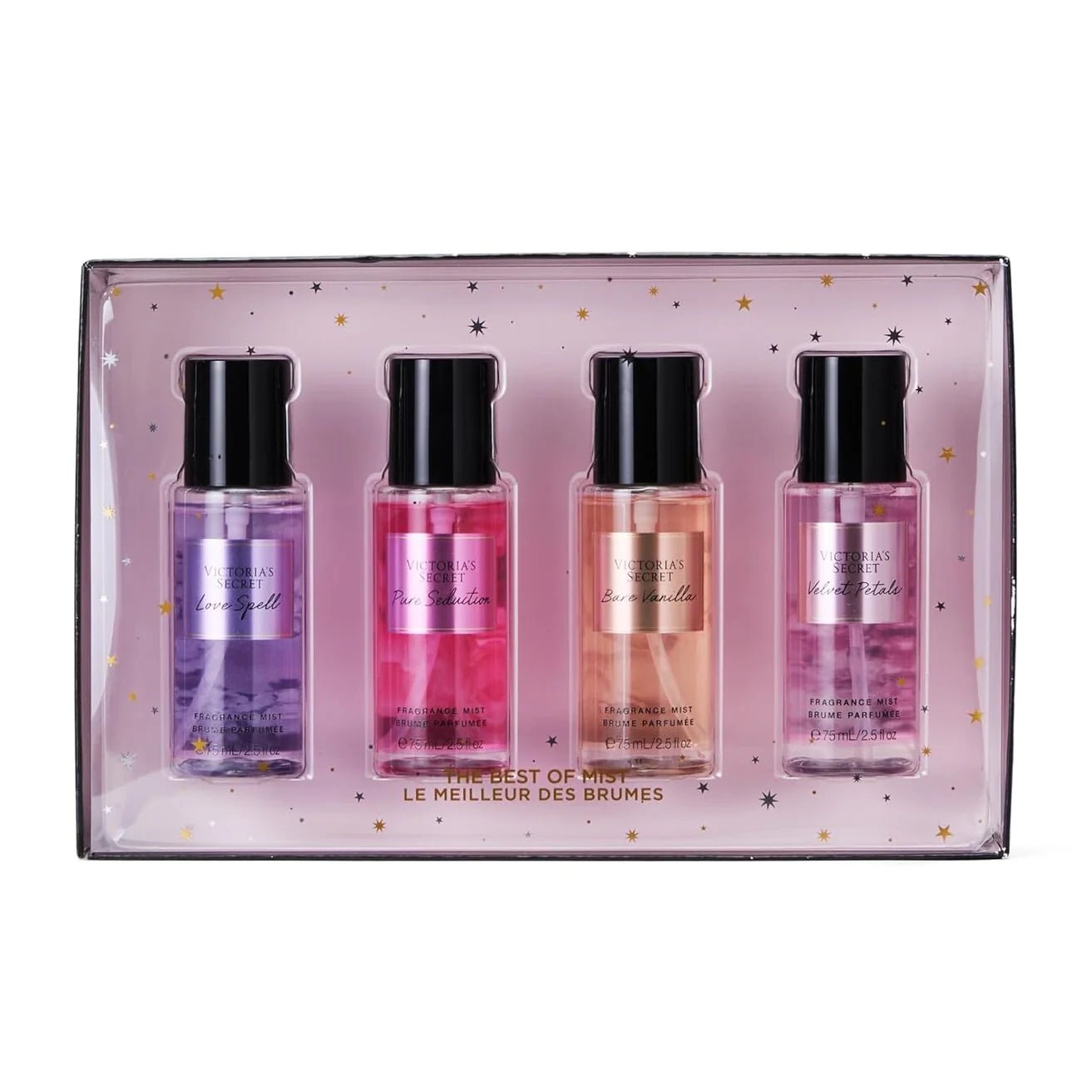 VICTORIA'S SECRET (W) SET FRAGRANCE MIST 4 X 75ML (PURE SEDUCTION + VELVET PETALS + LOVE SPELL + BARE VANILLA) - Al Himyan Perfumes | عطور هميان | Oud & Luxury Fragrances - VICTORIA'S SECRET
