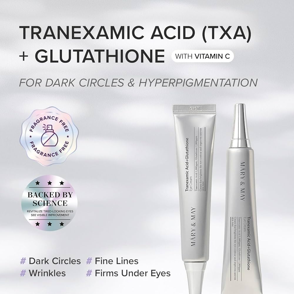MARY & MAY TRANEXAMIC ACID + GLUTATHIONE EYE CREAM 30ML - Al Himyan Perfumes | عطور هميان | Oud & Luxury Fragrances - Mary & May