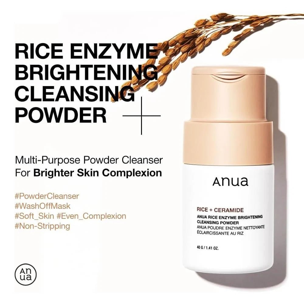ANUA RICE ENZYME BRIGHTENING CLEANSING POWDER 40G - Al Himyan Perfumes | عطور هميان | Oud & Luxury Fragrances - Anua