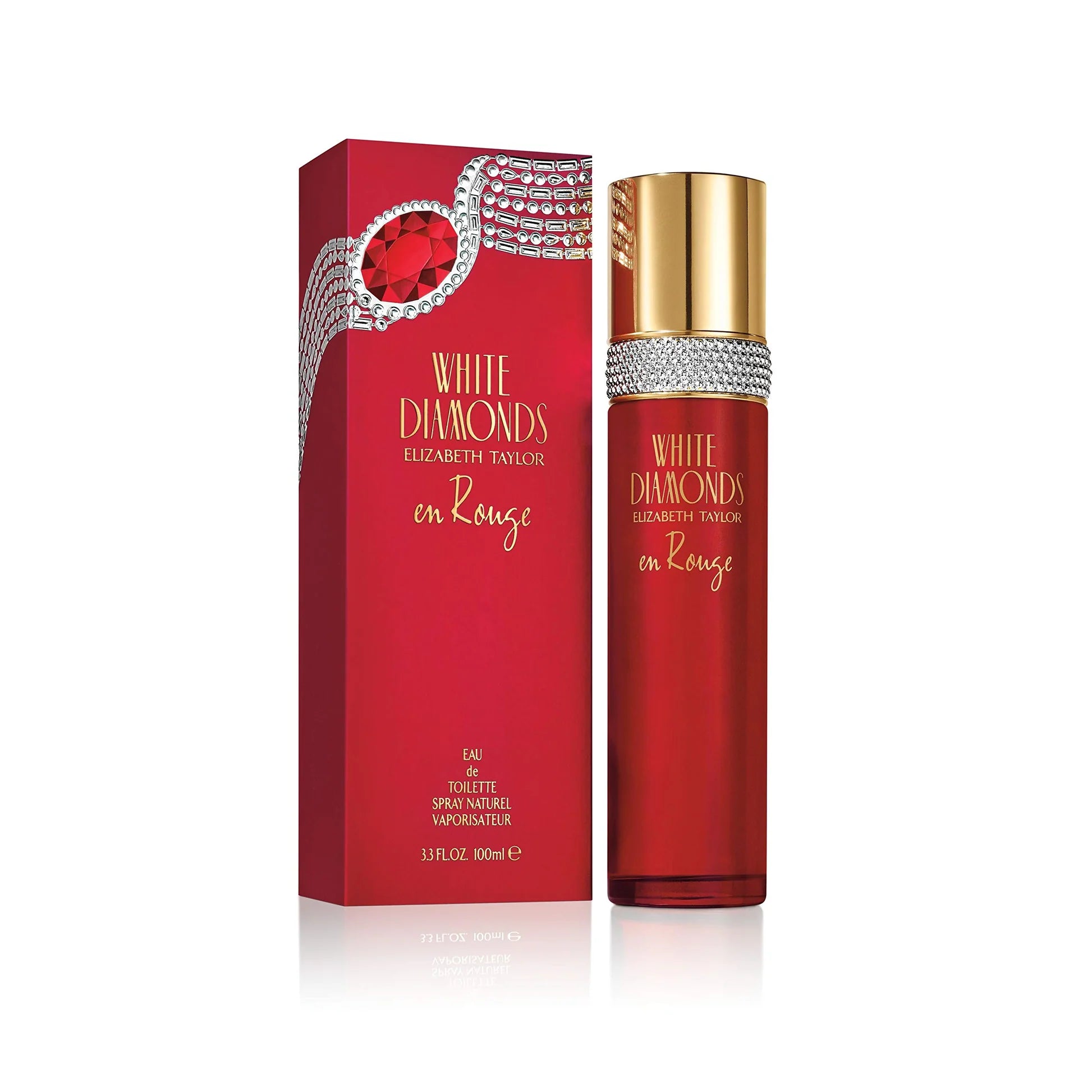 ELIZABETH TAYLOR WHITE DIAMONDS EN ROUGE UNISEX EDT 100ML - Al Himyan Perfumes | عطور هميان | Oud & Luxury Fragrances - Elizabeth Taylor