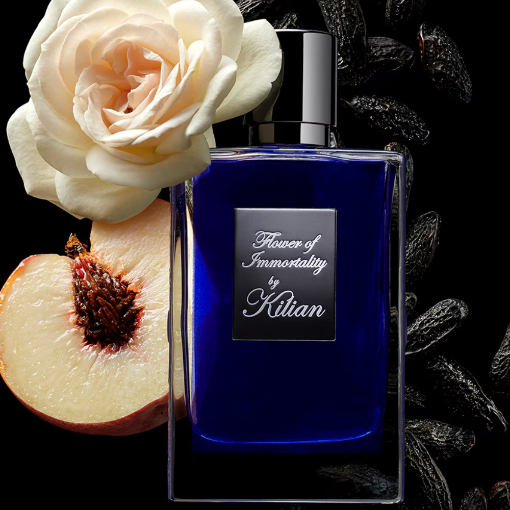 Kilian Flower of Immortality Eau de Parfum 50ml - campaign mood shot of the fragrance
