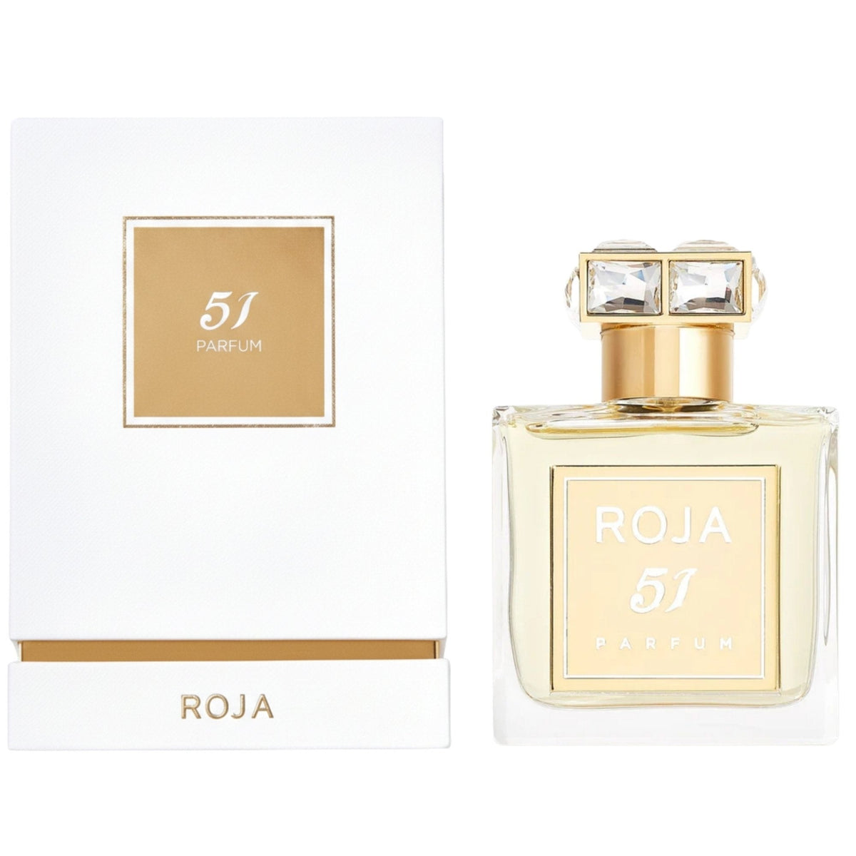 Roja Parfums Roja 51 Extrait de Parfum for unisex - front view on a white background