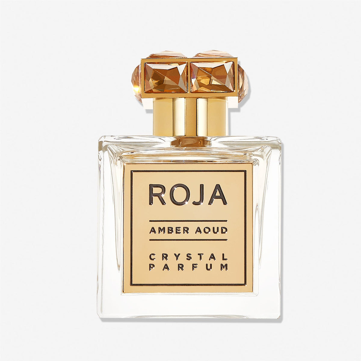 Roja Amber Aoud Crystal Extrait de Parfum for unisex - front view on a white background