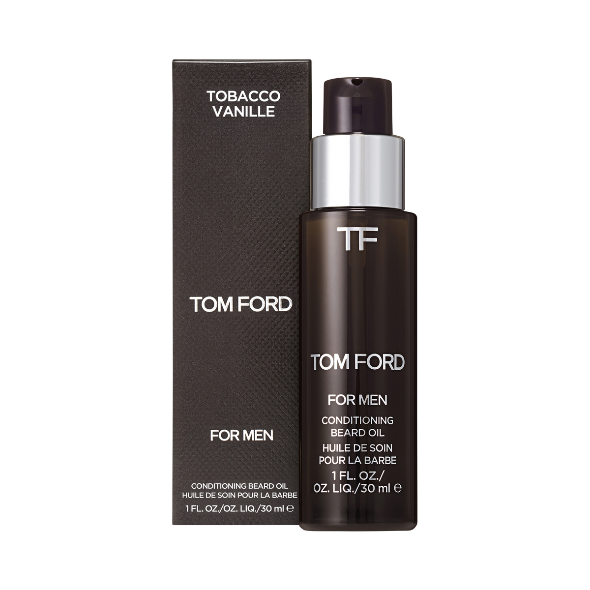 Tom Ford Privee Tobacco Vanille Conditioning Beard Oil perfume for unisex - front view on a white background