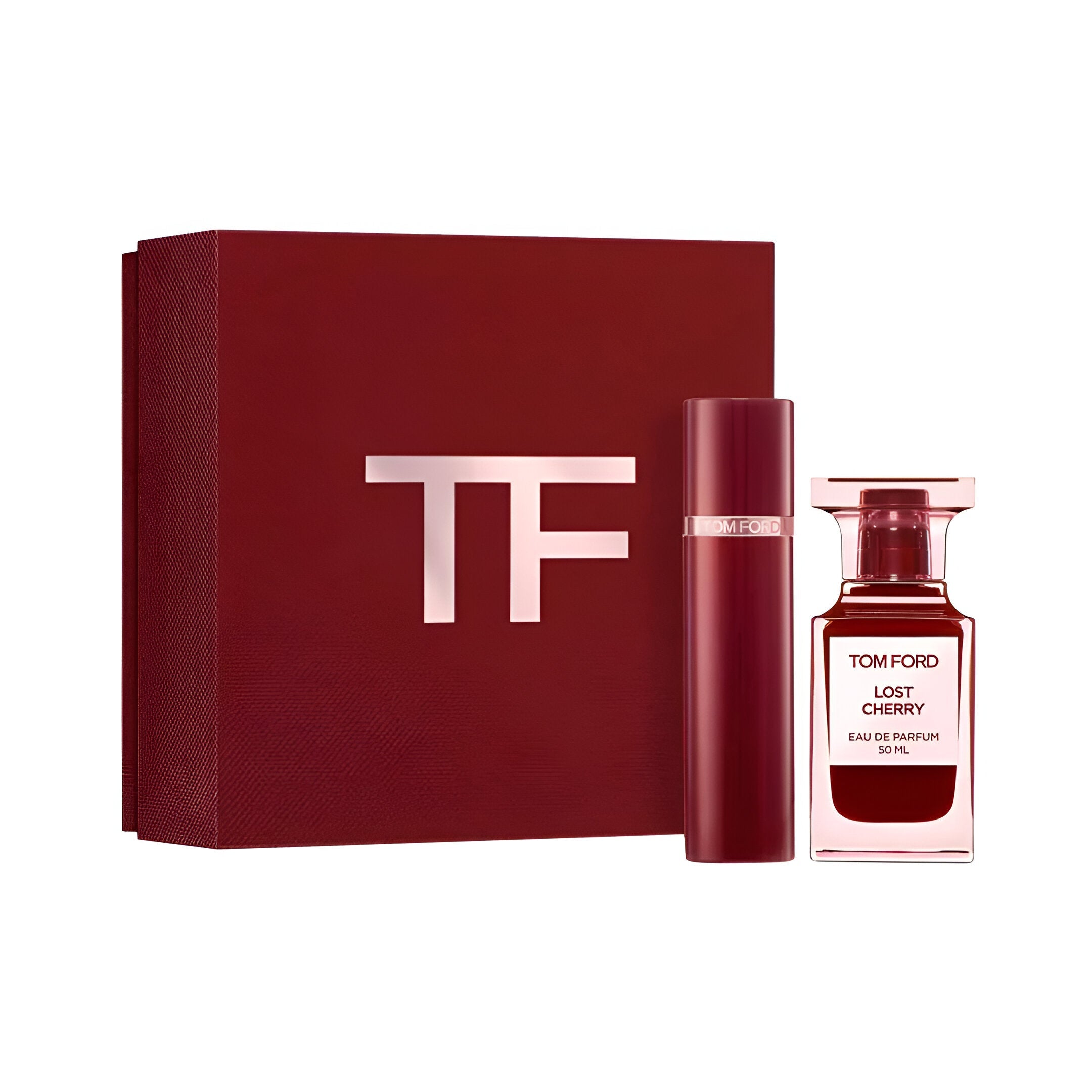 Tom Ford Lost Cherry 2 Pcs Gift Set Eau de Parfum for unisex - front view on a white background