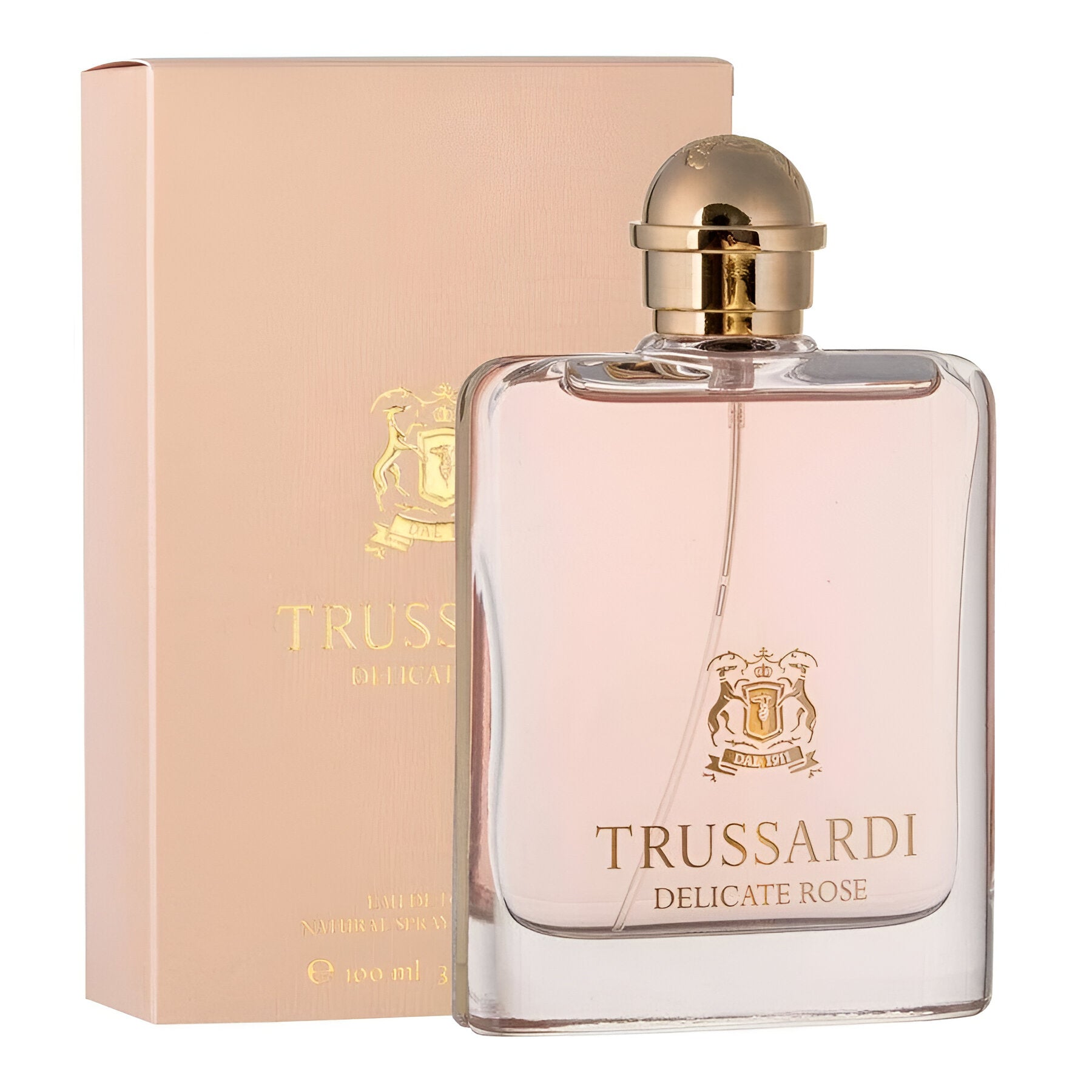 Trussardi Delicate Rose Eau de Toilette for unisex - front view on a white background