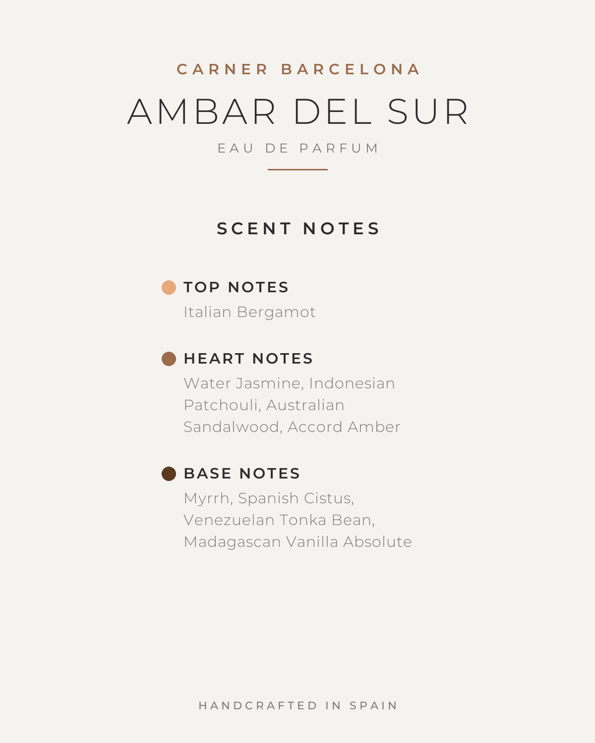 CARNER BARCELONA AMBAR DEL SUR UNISEX EDP 100ML - Al Himyan Perfumes | عطور هميان | Oud & Luxury Fragrances - CARNER