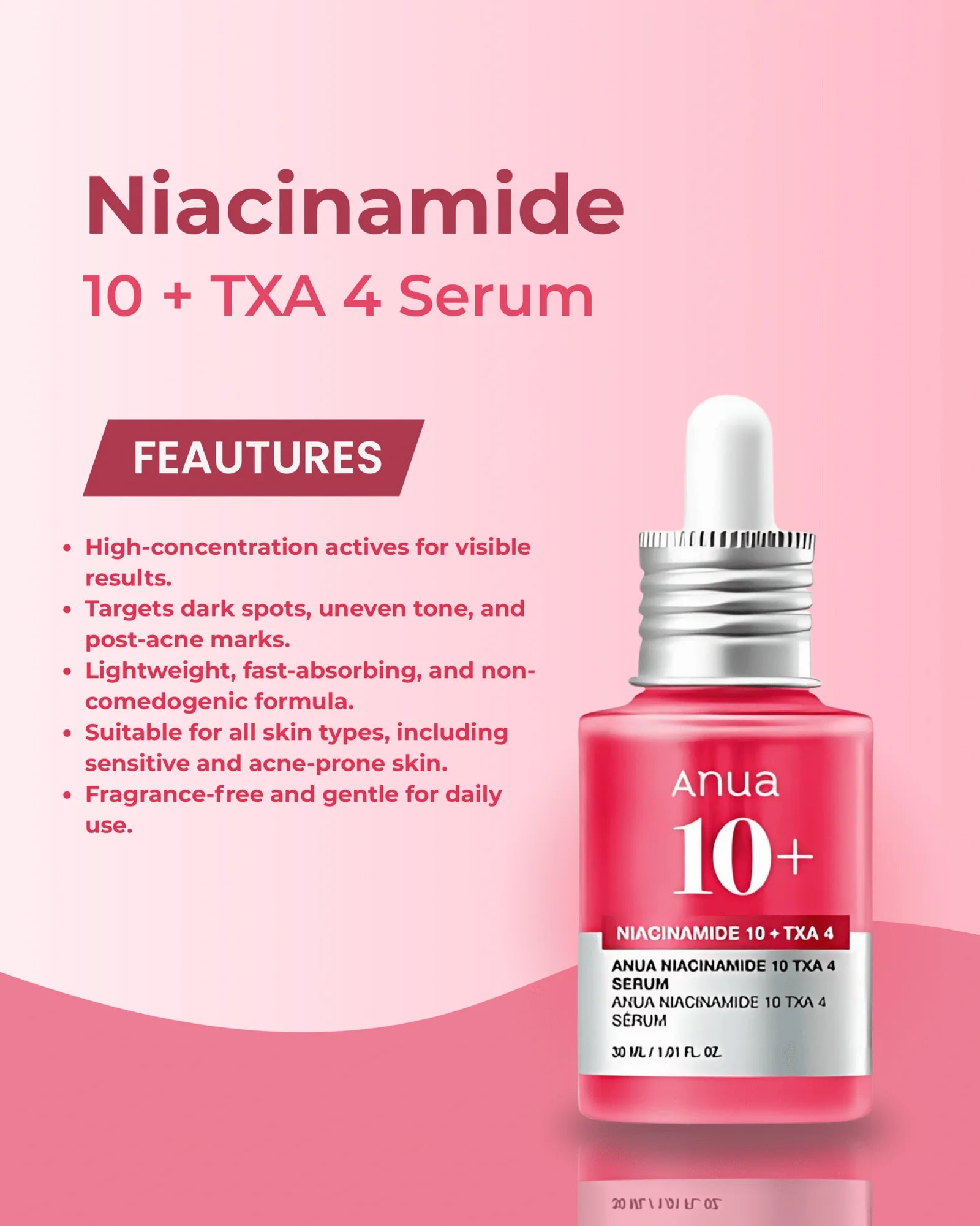 ANUA Niacinamide 10% + TXA 4% Serum 30ml - Al Himyan Perfumes | عطور هميان | Oud & Luxury Fragrances - ANUA