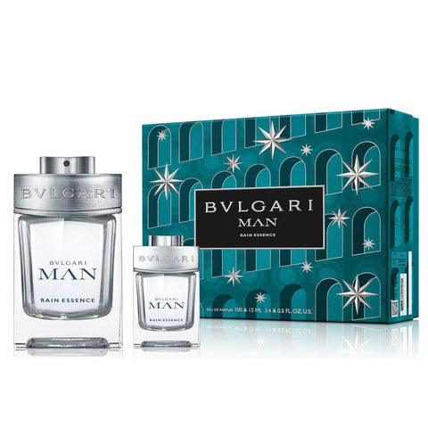 BVLGARI MAN RAIN ESSENCE SET FOR MEN EDP 100ML + EDP 15ML