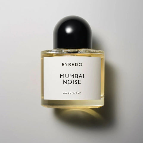 Byredo Mumbai Noise eau de parfum bottle on a light gray background