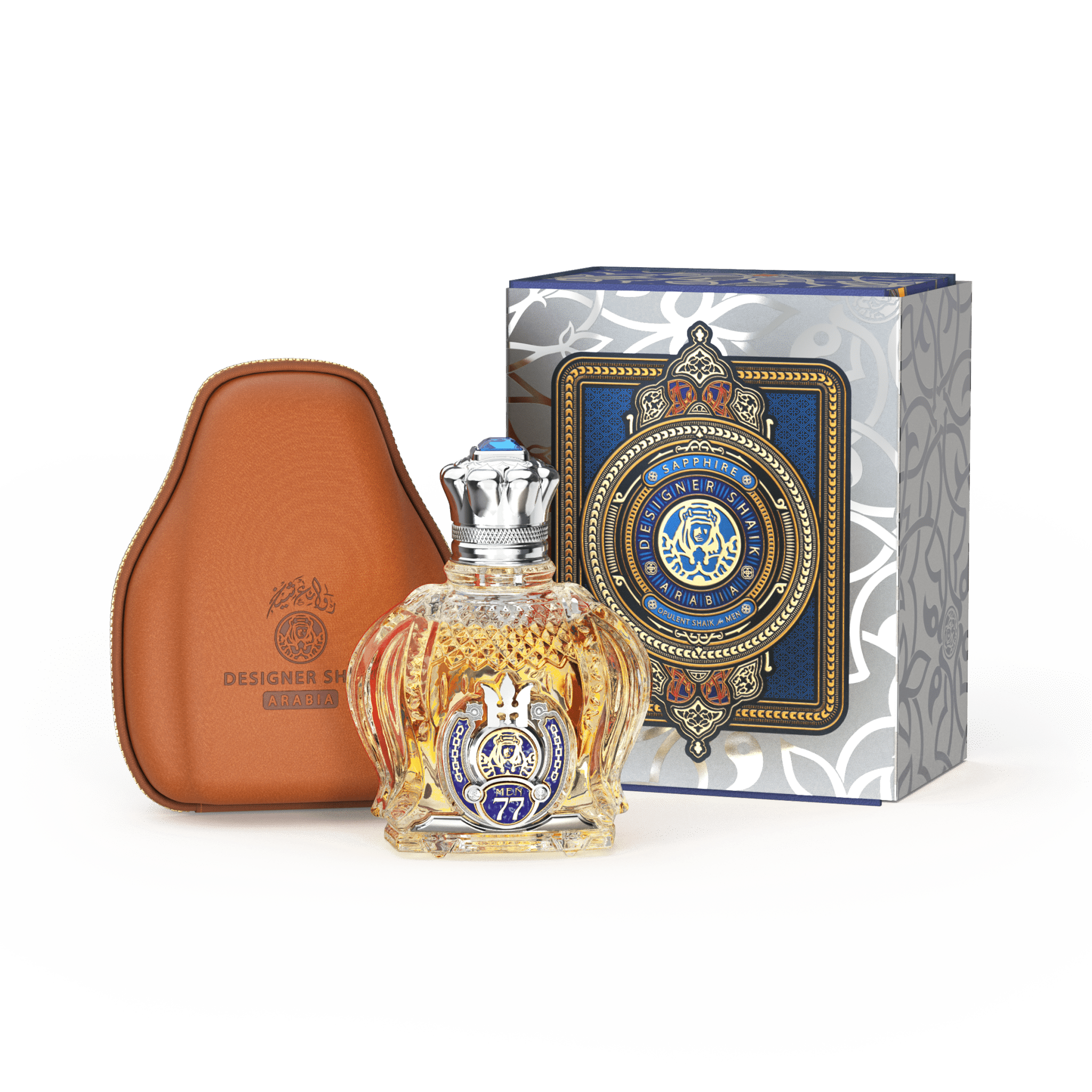 DESIGNER SHAIK OPULENT SHAIK SAPPHIRE NO.77 FOR MEN EDP 100ML - Al Himyan Perfumes | عطور هميان | Oud & Luxury Fragrances - Designer Shaik