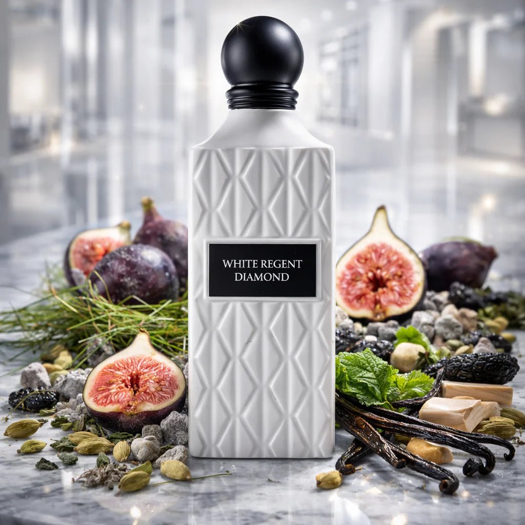 IBRAHEEM ALQURASHI WHITE REGENT DIAMOND UNISEX EDP 150ML - Al Himyan Perfumes | عطور هميان | Oud & Luxury Fragrances - IBRAHEEM ALQURASHI
