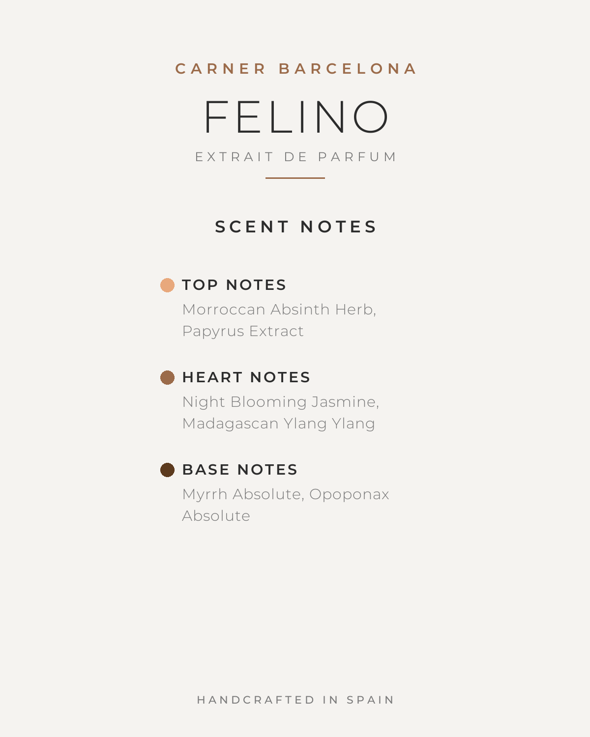 CARNER BARCELONA FELINO UNISEX EXTRAIT DE PARFUM 50ML