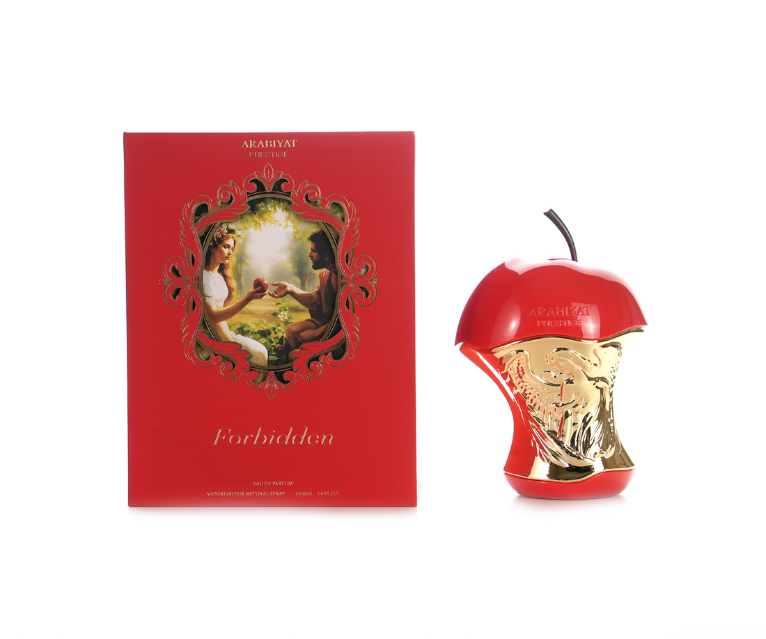 Arabiyat Prestige Forbidden Unisex EDP 100ml bottle and box