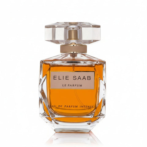 Elie Saab Le Parfum Eau de Parfum Intense bottle on a reflective surface