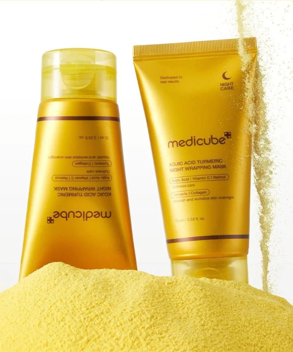 MEDICUBE KOJIC ACID TURMERIC NIGHT WRAPPING MASK 75ML - Al Himyan Perfumes | عطور هميان | Oud & Luxury Fragrances - Medicube