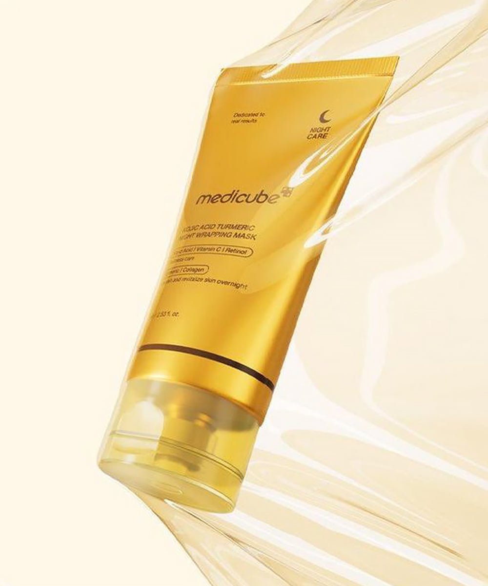 MEDICUBE KOJIC ACID TURMERIC NIGHT WRAPPING MASK 75ML - Al Himyan Perfumes | عطور هميان | Oud & Luxury Fragrances - Medicube