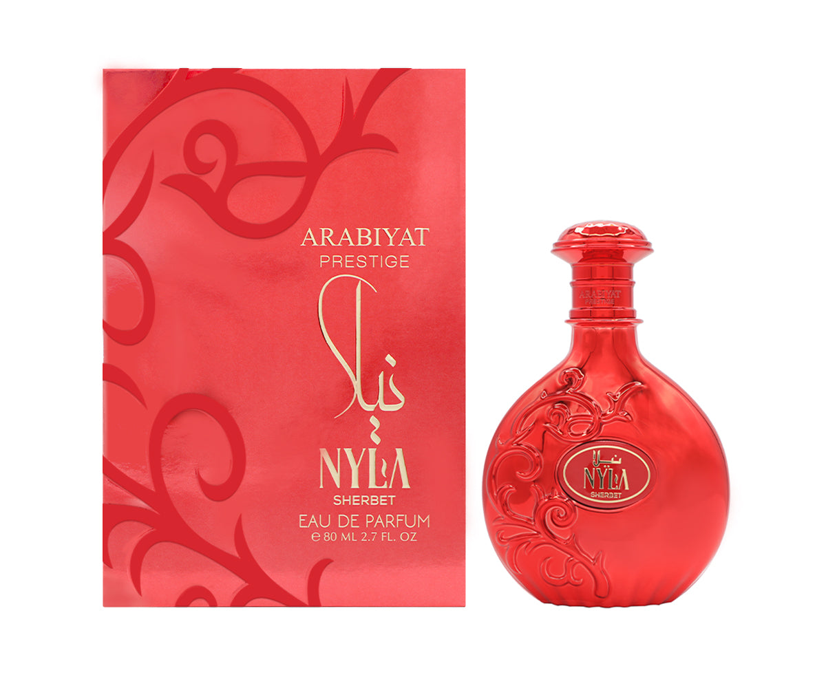 Arabiyat Prestige Nyla Sherbet for Women EDP 80ml bottle and box