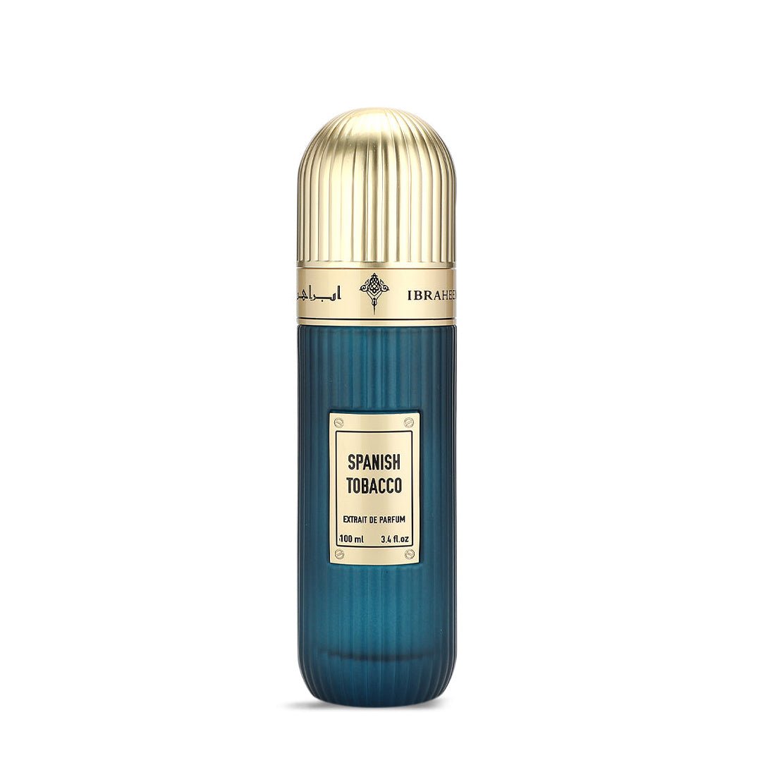 IBRAHEEM ALQURASHI SPANISH TOBACCO UNISEX EXTRAIT DE PARFUM 100ML - Al Himyan Perfumes | عطور هميان | Oud & Luxury Fragrances - IBRAHEEM ALQURASHI