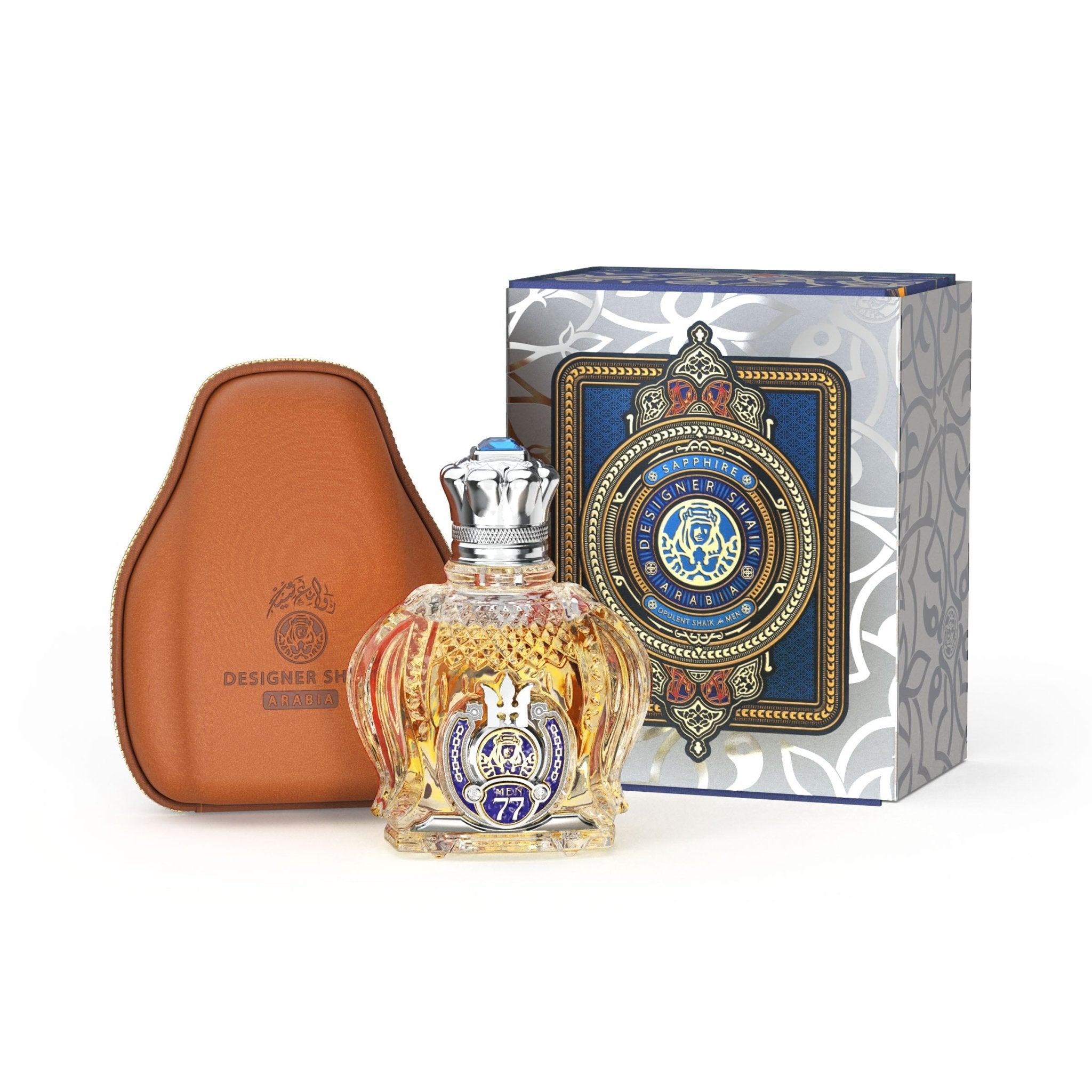DESIGNER SHAIK OPULENT SHAIK SAPPHIRE NO.77 FOR MEN EDP 100ML - Al Himyan Perfumes | عطور هميان | Oud & Luxury Fragrances - Designer Shaik