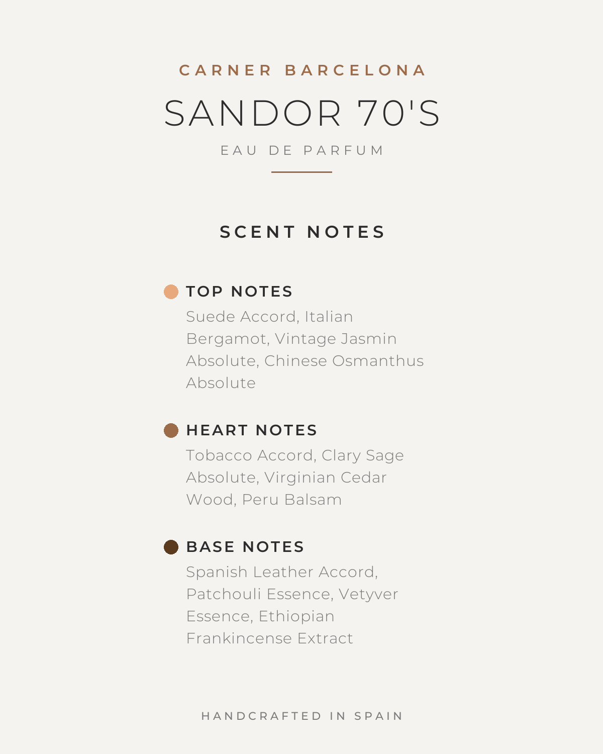 CARNER BARCELONA SANDOR 70'S UNISEX EDP 50ML