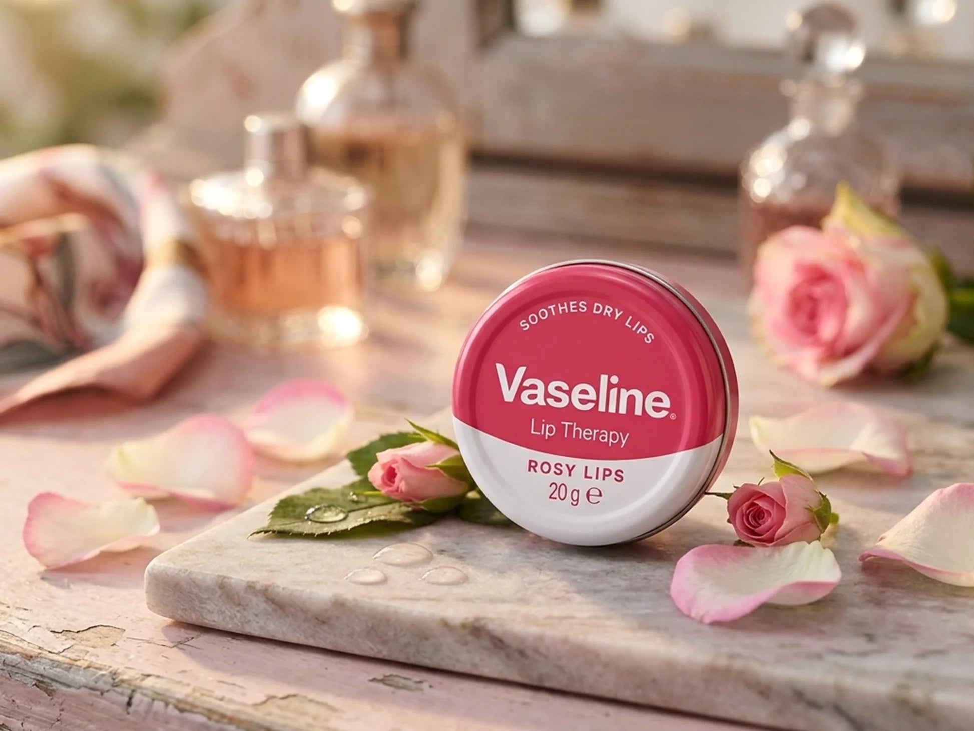 VASELINE LIP THERAPY ROSY LIPS WITH ROSE & ALMOND OIL 20g الصورة الثانوية