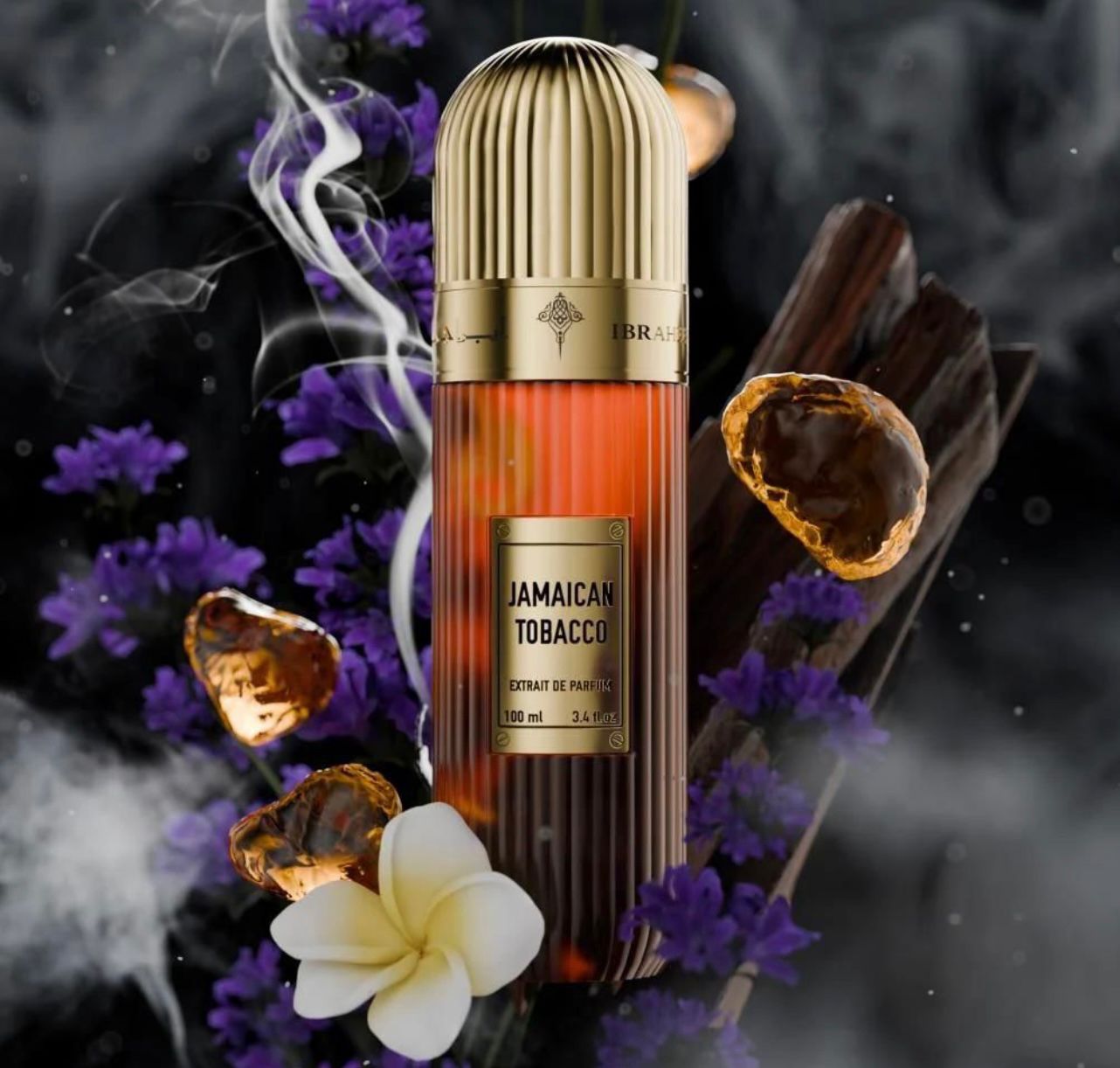 IBRAHEEM ALQURASHI JAMAICAN TOBACCO UNISEX EXTRAIT DE PARFUM 100ML - Al Himyan Perfumes | عطور هميان | Oud & Luxury Fragrances - IBRAHEEM ALQURASHI