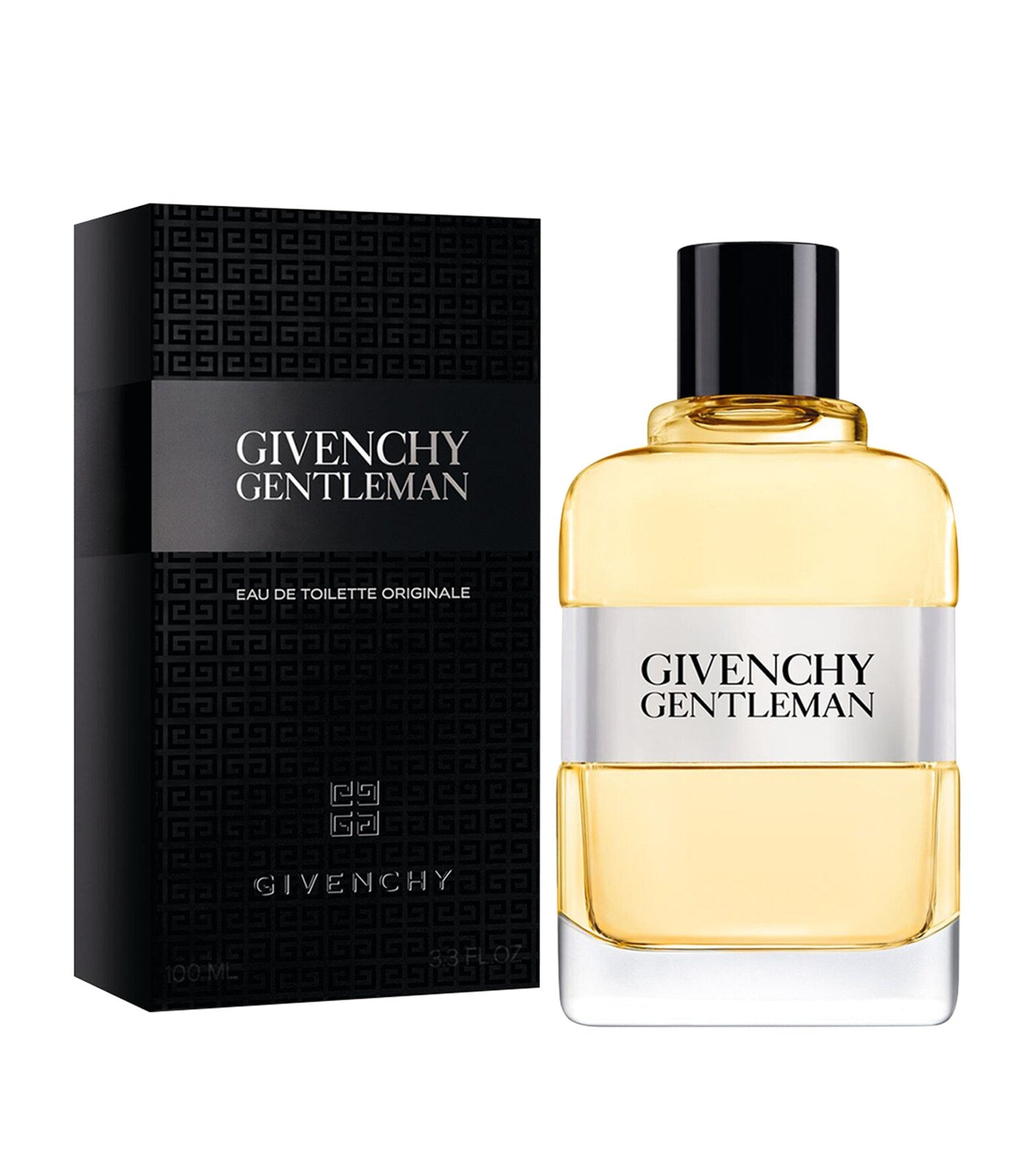Givenchy Gentleman perfume bottle and packaging on a white background